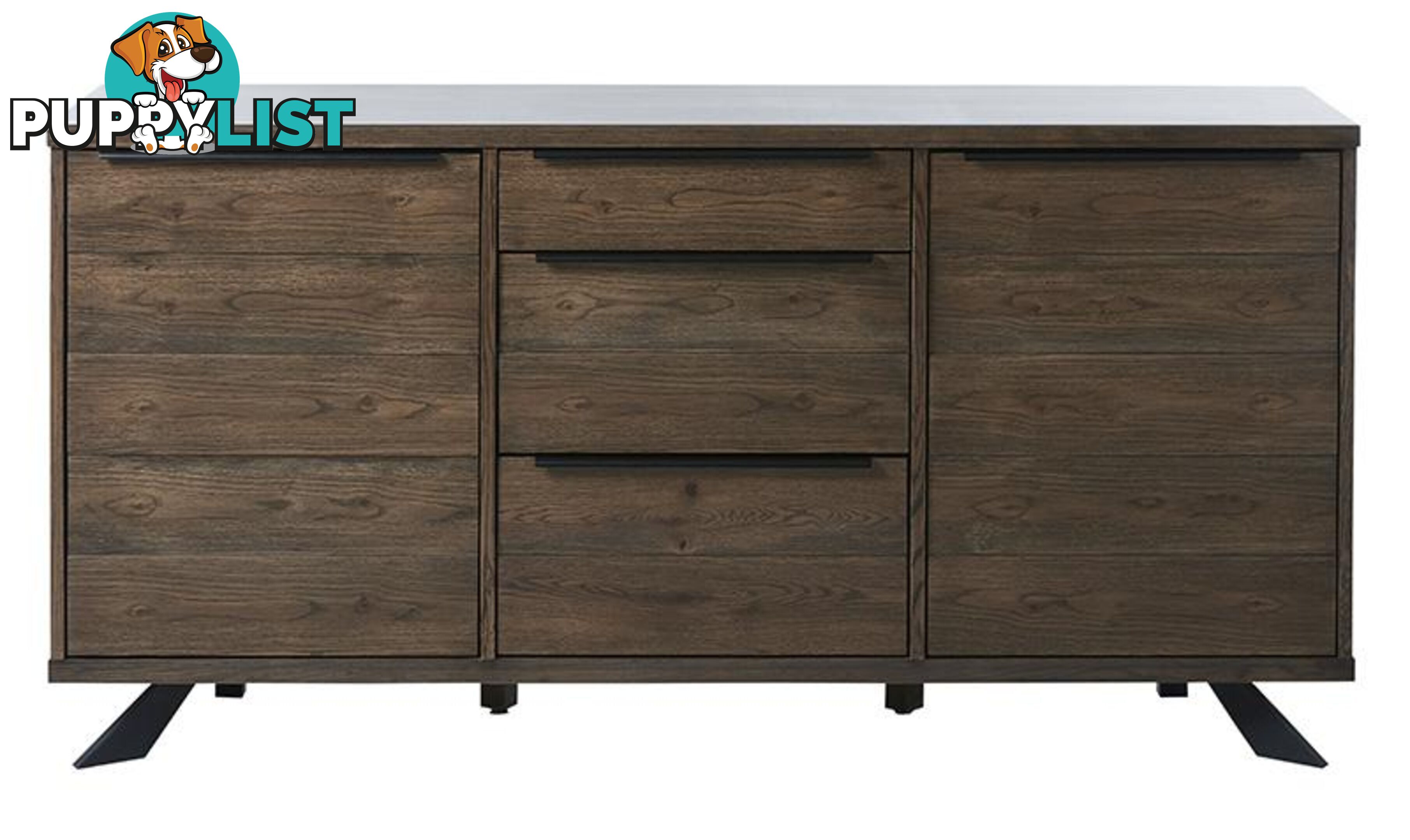 ARNO Sideboard 170cm - Brown & Black - 39832930 - 5704745083827