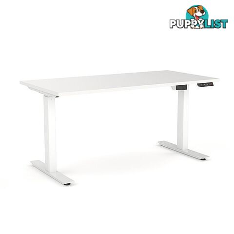 AGILE PRO Electric 2 Column Sit Standing Desk - 1200mm to 1800mm - White & Black - OG_AGE2SSD160