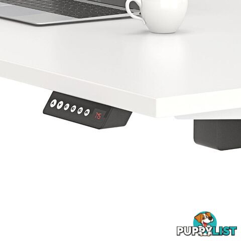 AGILE PRO Electric 2 Column Sit Standing Desk - 1200mm to 1800mm - White & Black - OG_AGE2SSD160