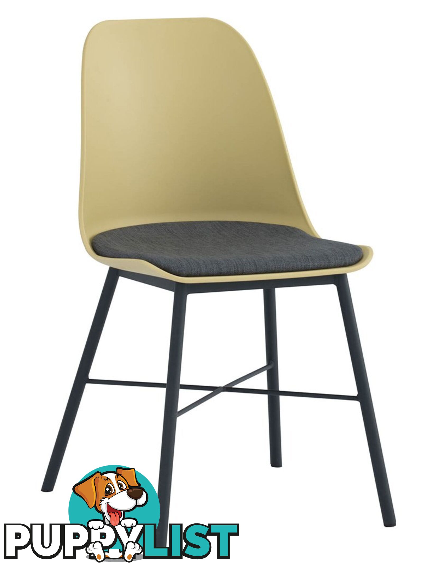 LAXMI Dining Chair - Dusty Yellow & Black - 241191 - 9334719008486