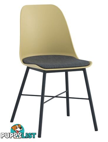 LAXMI Dining Chair - Dusty Yellow & Black - 241191 - 9334719008486