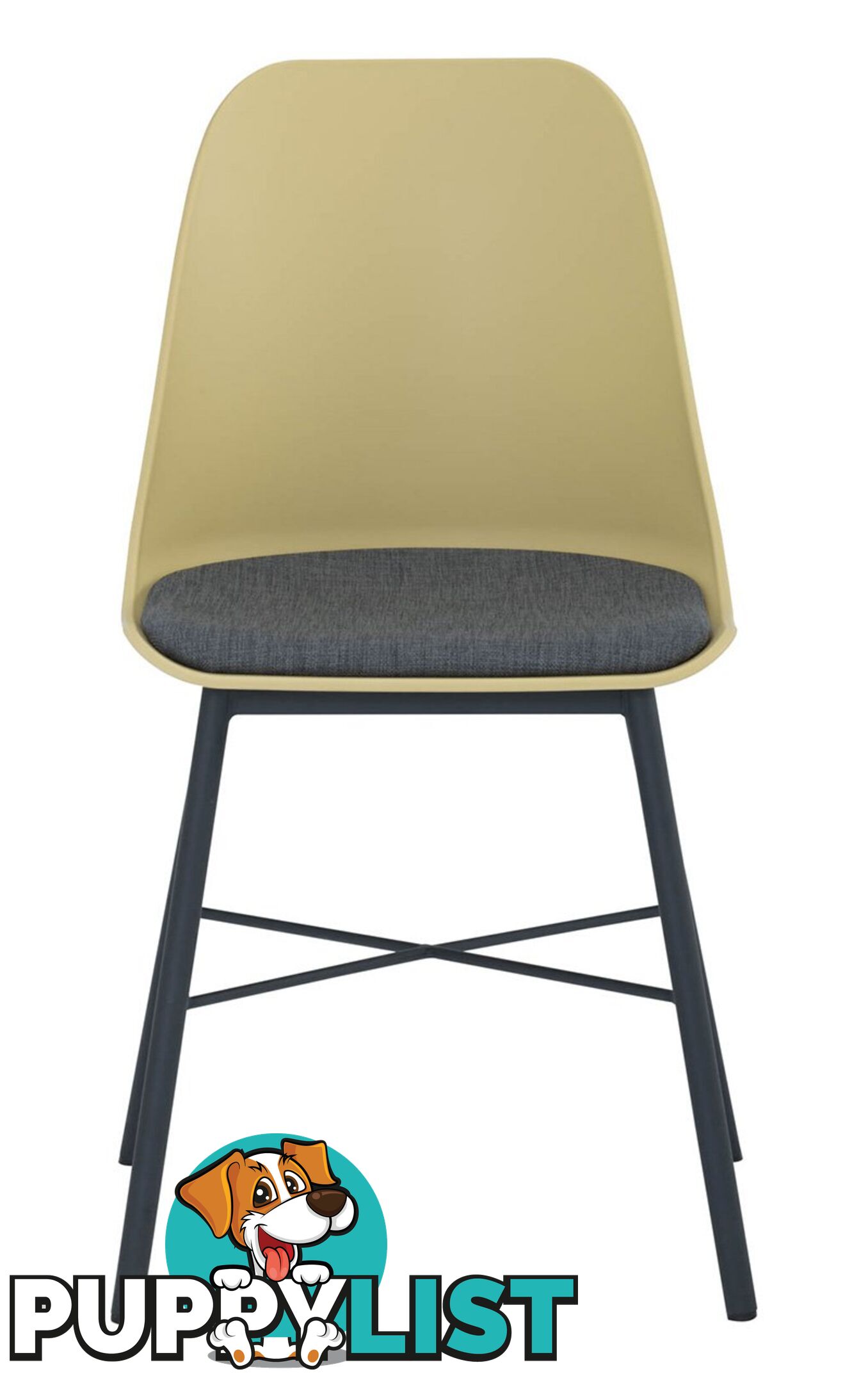 LAXMI Dining Chair - Dusty Yellow & Black - 241191 - 9334719008486