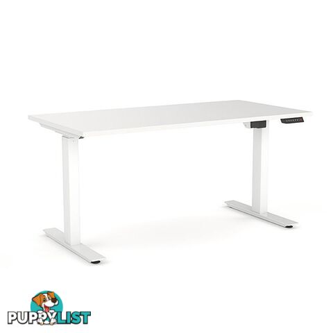 AGILE PRO Electric 2 Column Sit Standing Desk - 1200mm to 1800mm - Oak & White - OG_AGE2SSD166