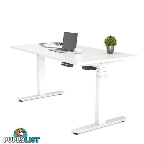 AGILE PRO Electric 2 Column Sit Standing Desk - 1200mm to 1800mm - White & White - OG_AGE2SSD159