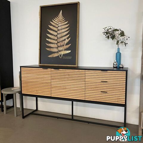 ODENCE Sideboard 160cm - Natural & Black - AS-ODENCESB02 - 9334719010953