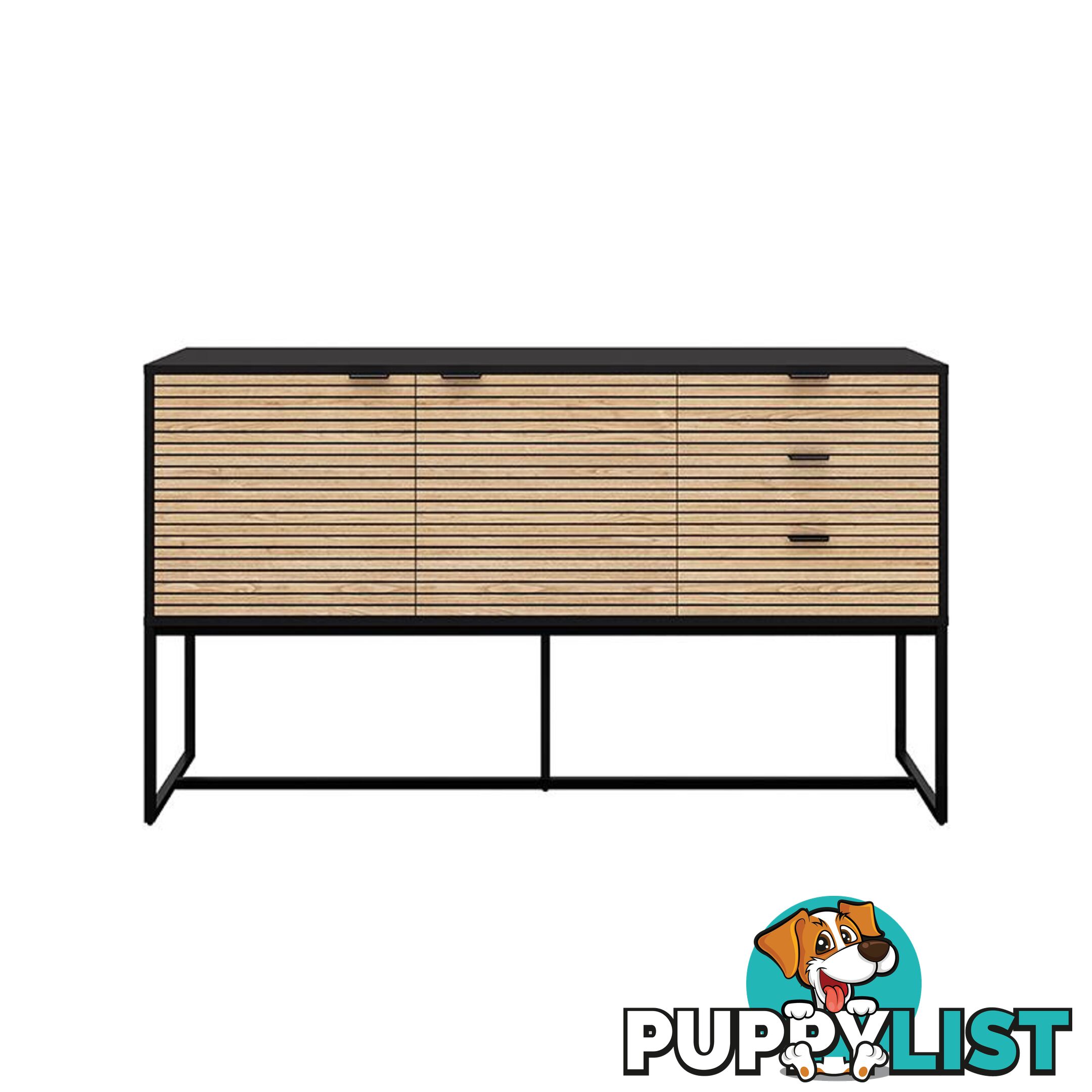 ODENCE Sideboard 160cm - Natural & Black - AS-ODENCESB02 - 9334719010953