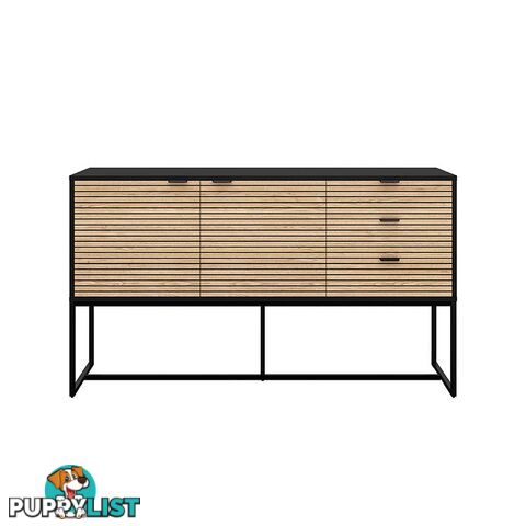 ODENCE Sideboard 160cm - Natural & Black - AS-ODENCESB02 - 9334719010953