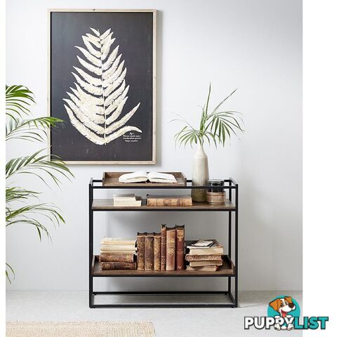 RIVOLI Display Unit Console 90cm - Smoke Oak / Black - 42053020 - 5704745089447