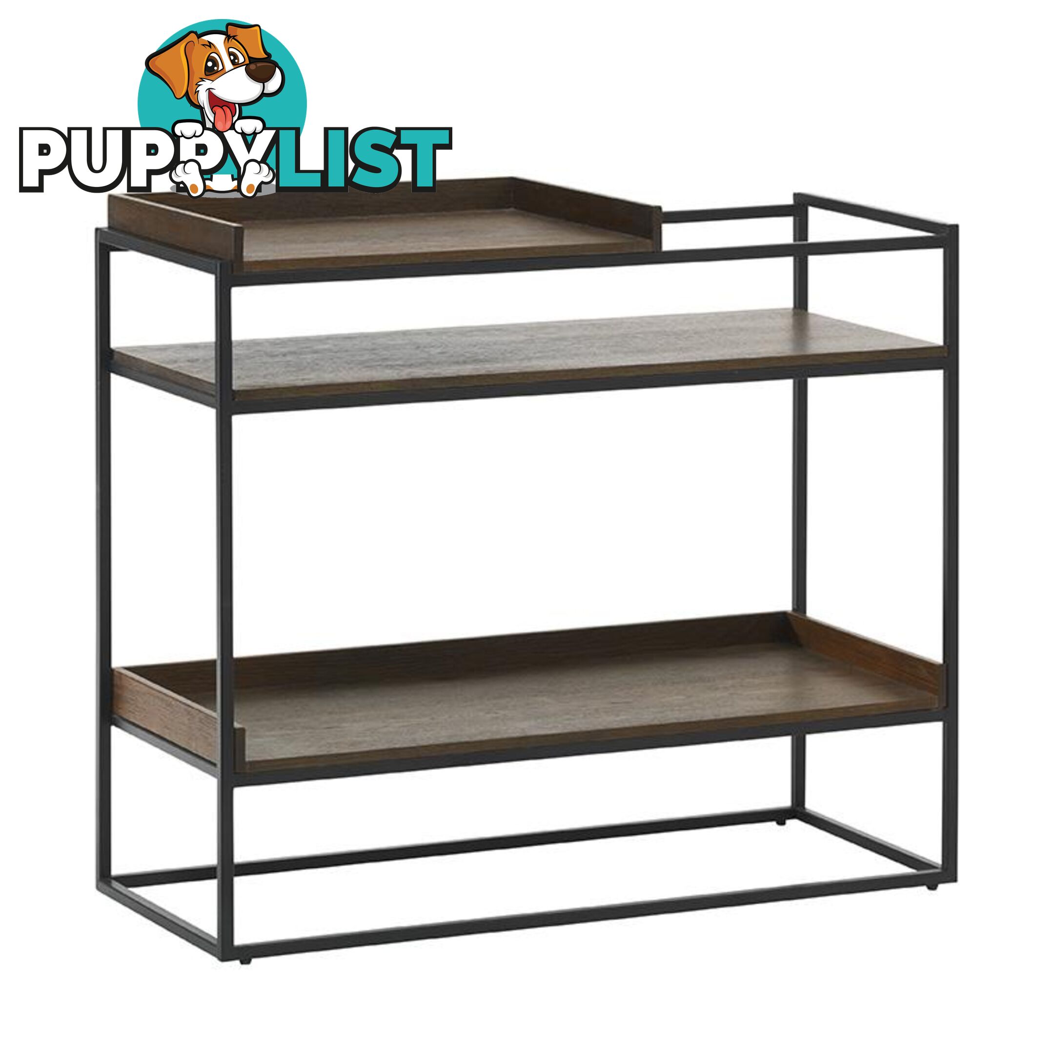 RIVOLI Display Unit Console 90cm - Smoke Oak / Black - 42053020 - 5704745089447