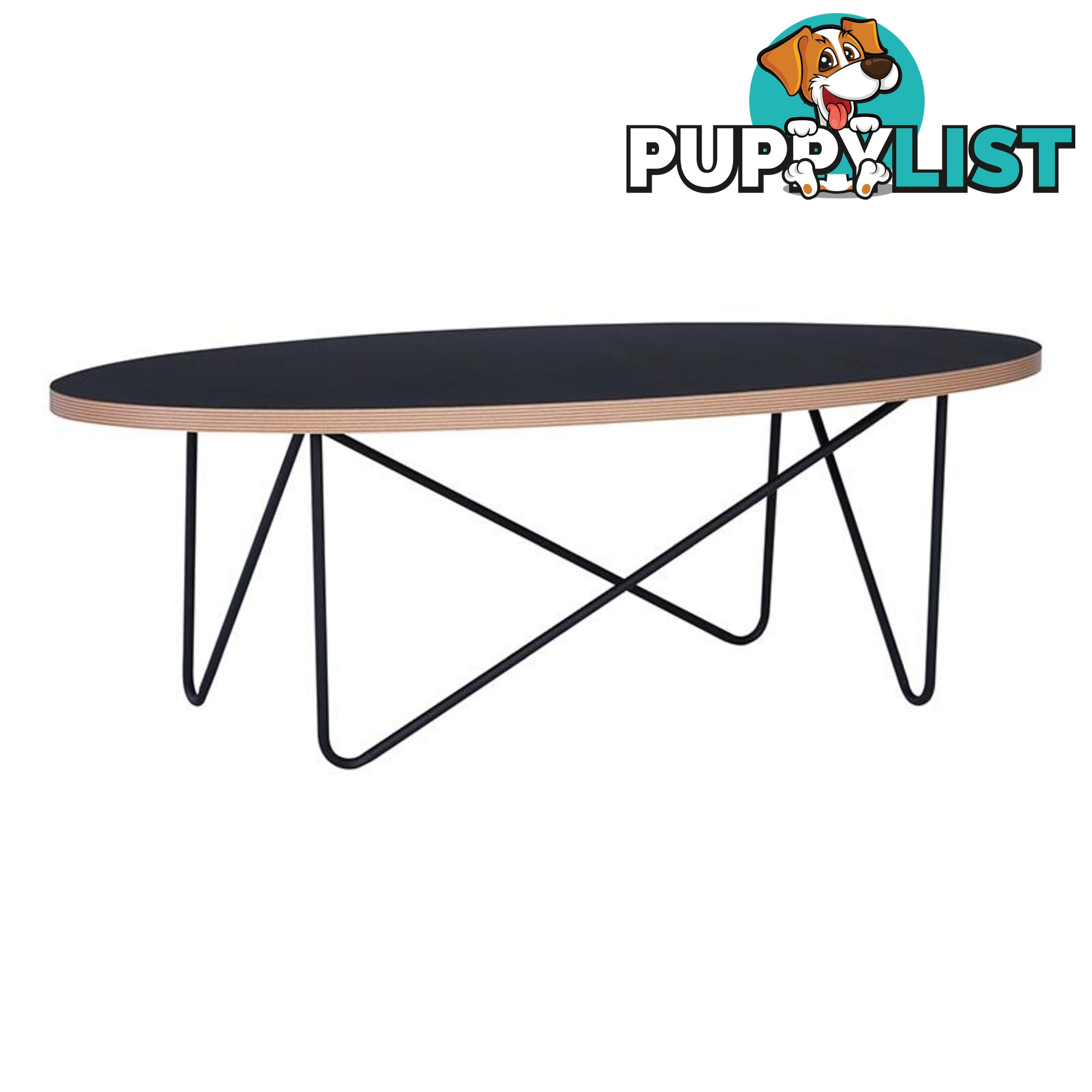 NARESH Coffee Table - Oval - Black - 134006 - 9334719005232