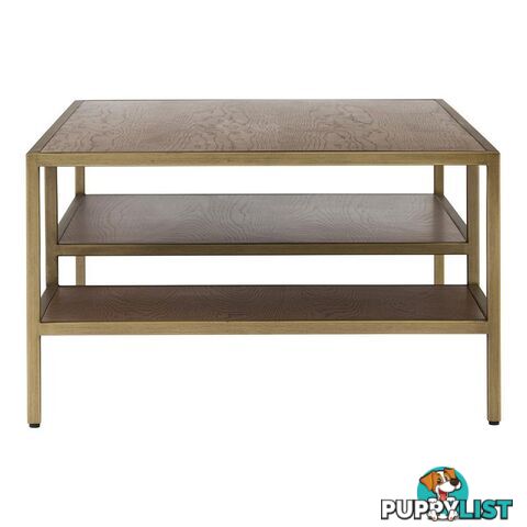 WILLINGHAM Coffee Table 140cm - Brass & Wood - 134042 - 9334719000596