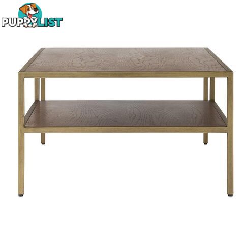 WILLINGHAM Coffee Table 140cm - Brass & Wood - 134042 - 9334719000596