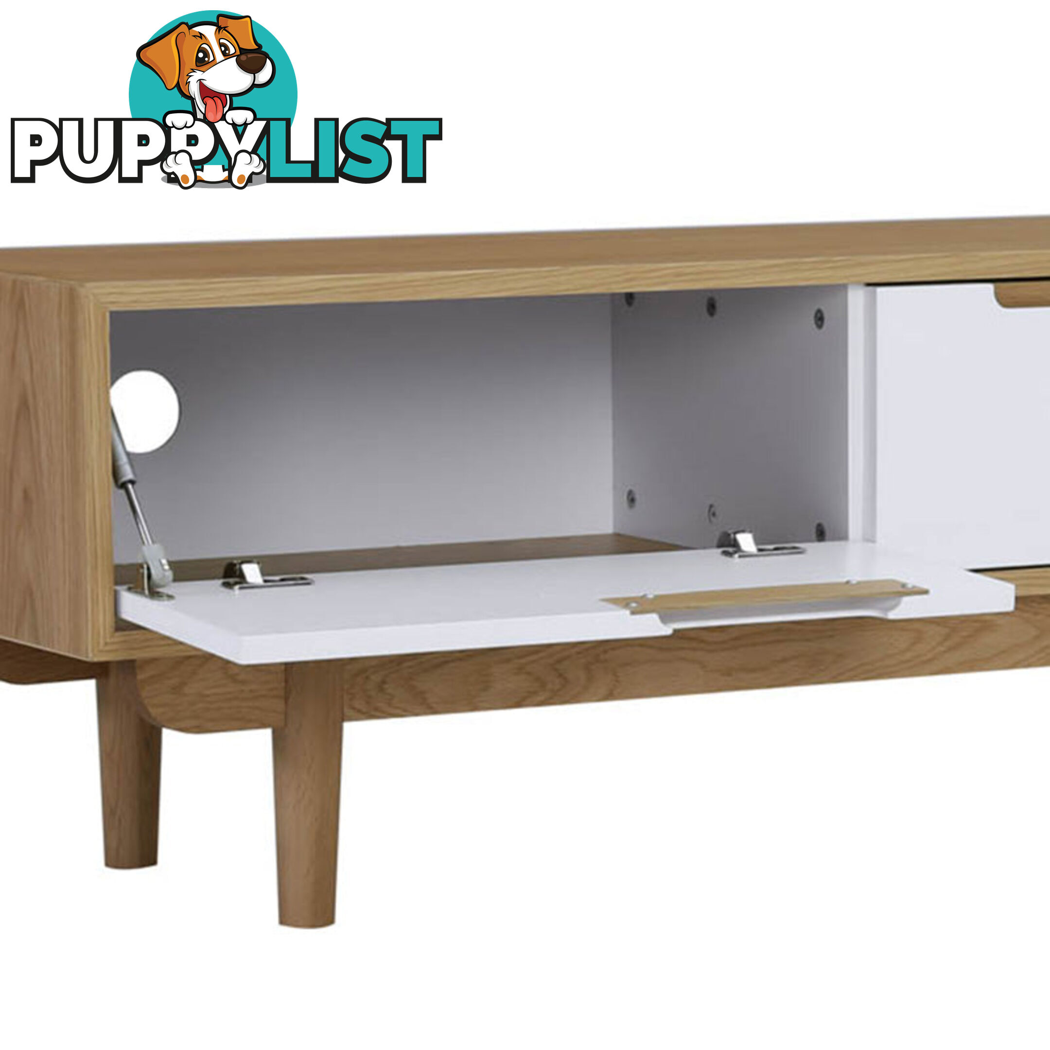 NAKULA Entertainment TV Unit 185.5cm - Natural & White - 336055 - 9334719012162