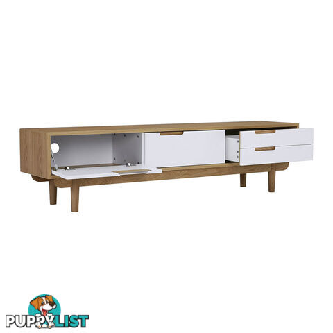 NAKULA Entertainment TV Unit 185.5cm - Natural & White - 336055 - 9334719012162