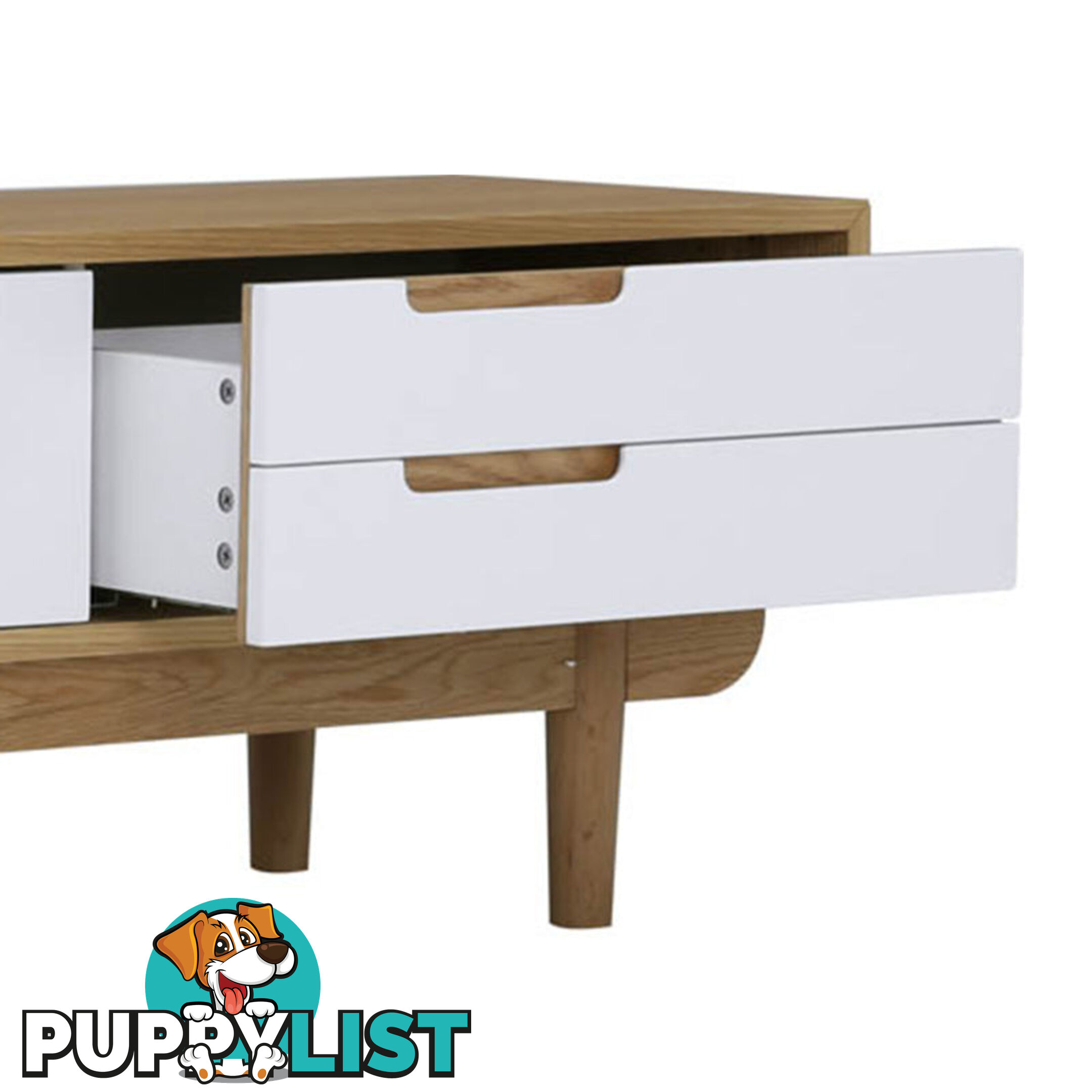 NAKULA Entertainment TV Unit 185.5cm - Natural & White - 336055 - 9334719012162