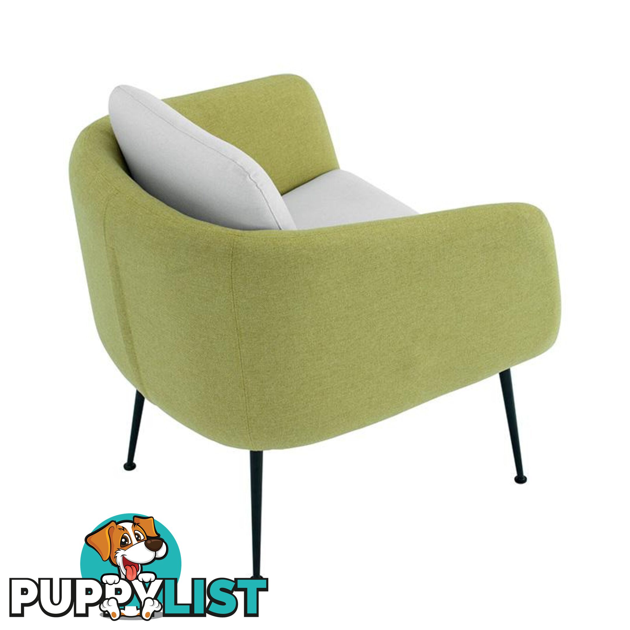 COUGAR Lounge Chair - Tea Green & Pale Golden - 231171 - 9334719006321