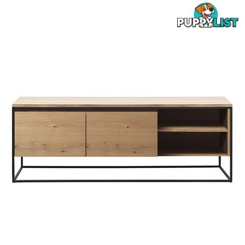 RIVOLI TV Entertainment Unit 155cm -  Natural Oak / Black - 40821020 - 5704745096889