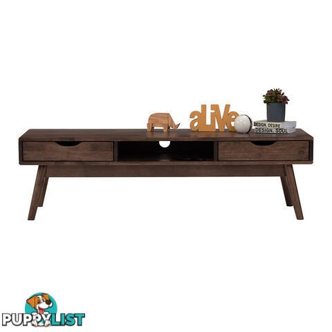 LAMAR Entertainment TV Unit with 2 Drawers 150cm - Walnut - 335026 - 9334719011783