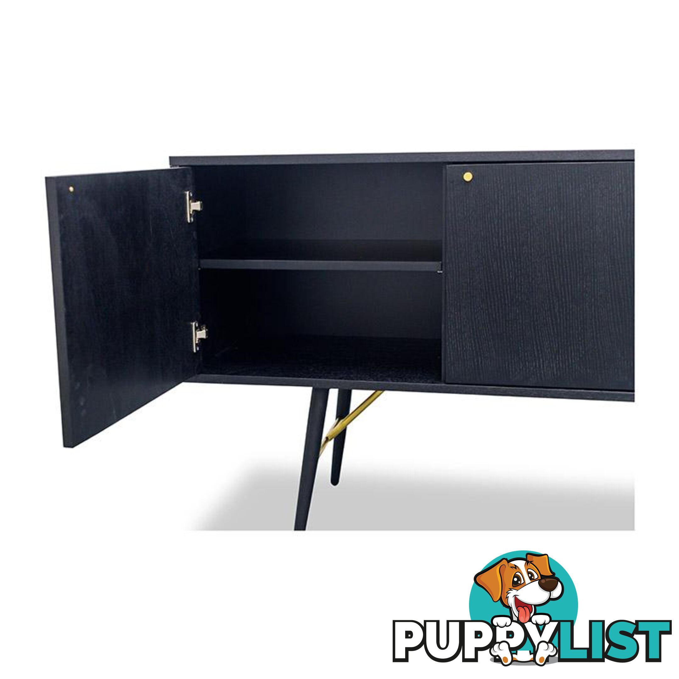 OMARI Sideboard 160cm - Black - DI-J9580-1 - 9334719001920