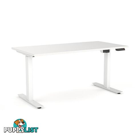 AGILE PRO Electric 2 Column Sit Standing Desk - 1200mm to 1800mm - Oak & White - OG_AGE2SSD138