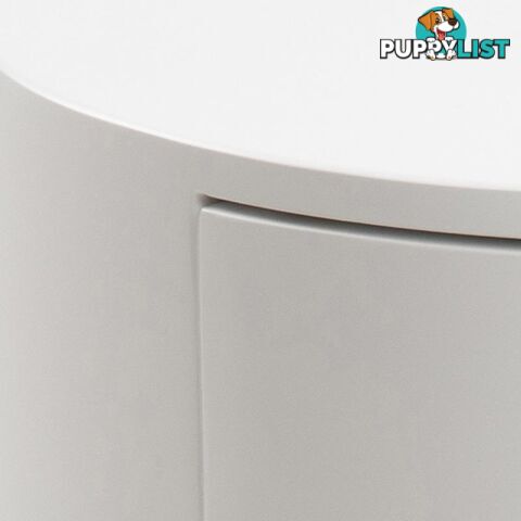 POLON Bedside Table 40cm - White & Black - AC-0000087871 - 5713941133892