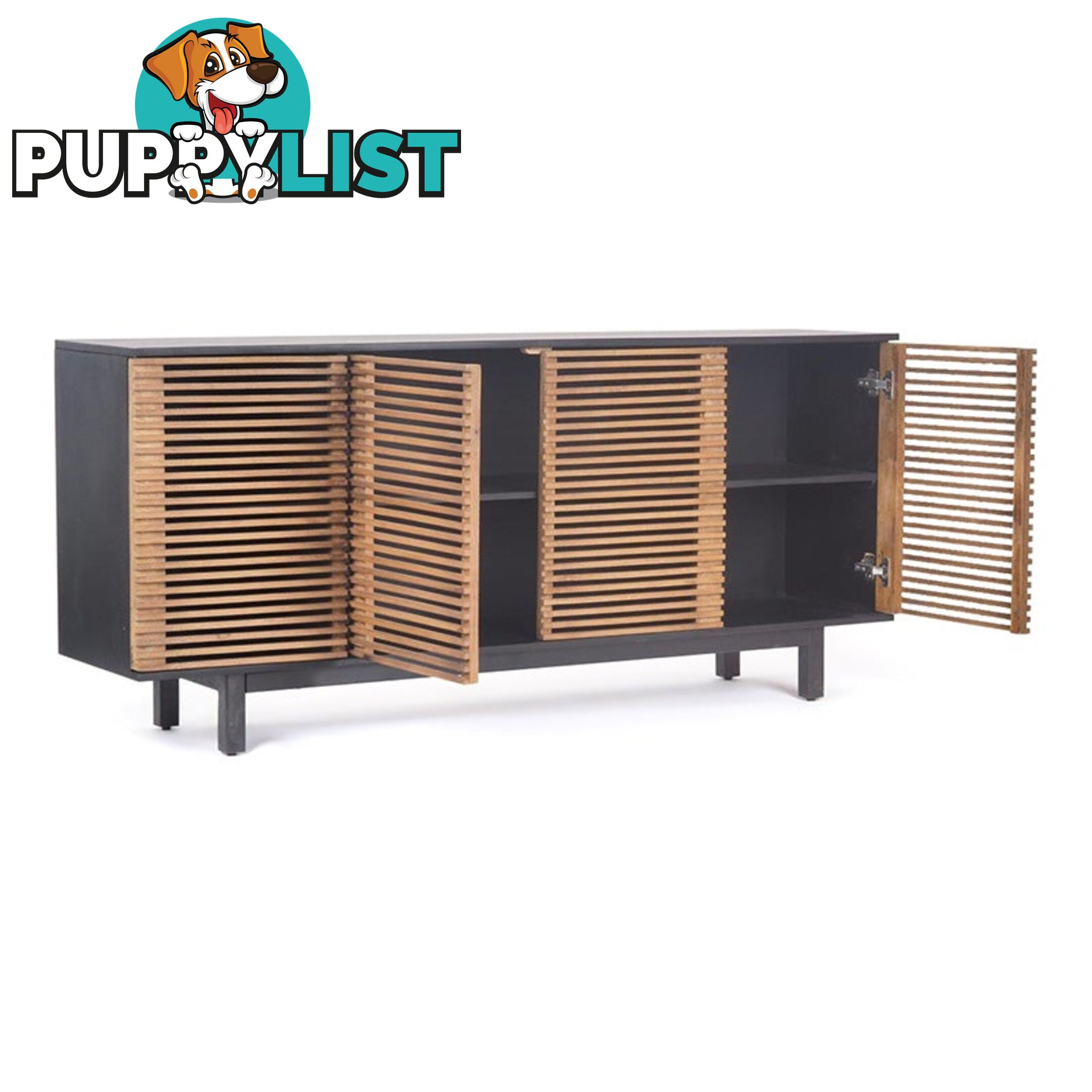 ACADIA Sideboard 170 cm - Honey & Black - LX-2108 - 9334719011905