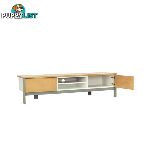 JARVY TV Entertainment Unit 186cm - Natural & Grey - 3369005 - 9334719008929