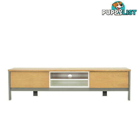 JARVY TV Entertainment Unit 186cm - Natural & Grey - 3369005 - 9334719008929