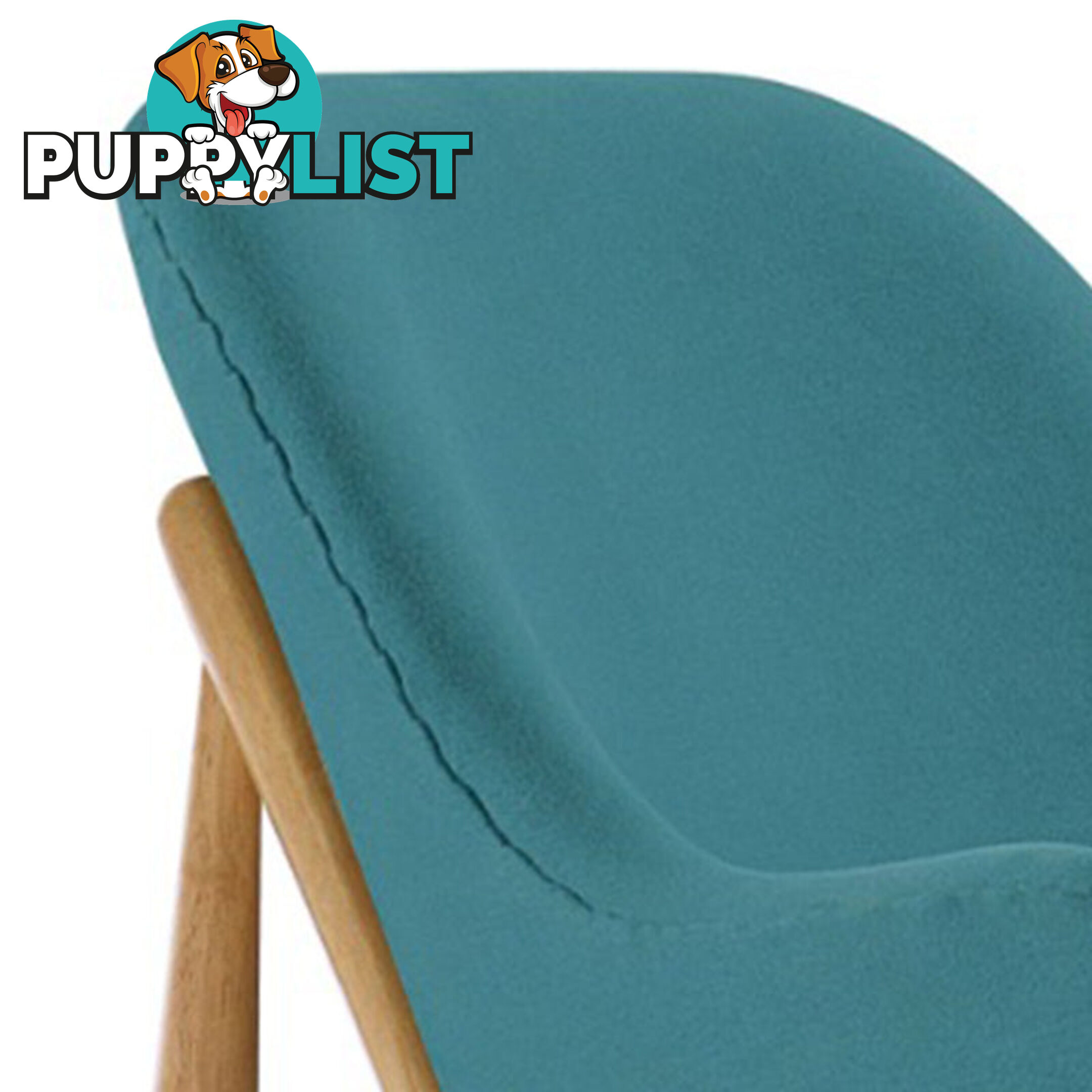 VERONIC Lounge Chair - Teal & Natural - VERONIC_103_733 - 9334719012315