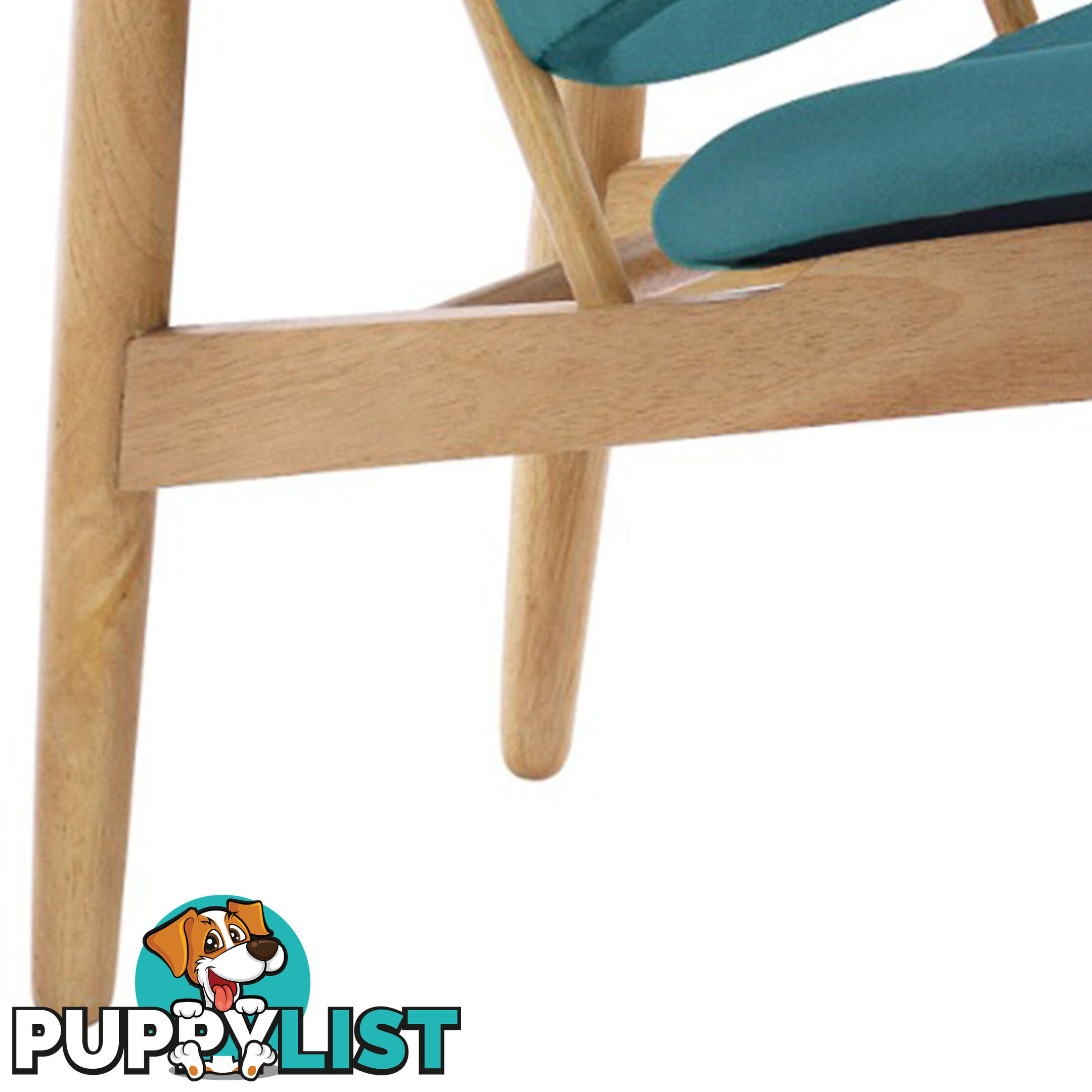 VERONIC Lounge Chair - Teal & Natural - VERONIC_103_733 - 9334719012315