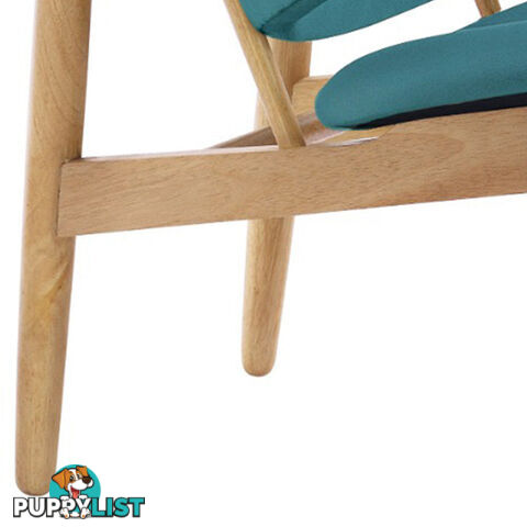 VERONIC Lounge Chair - Teal & Natural - VERONIC_103_733 - 9334719012315