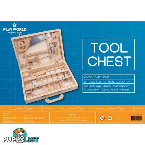 Tool Set In Wooden Box 15 Pieces Art38338 - 017217022824