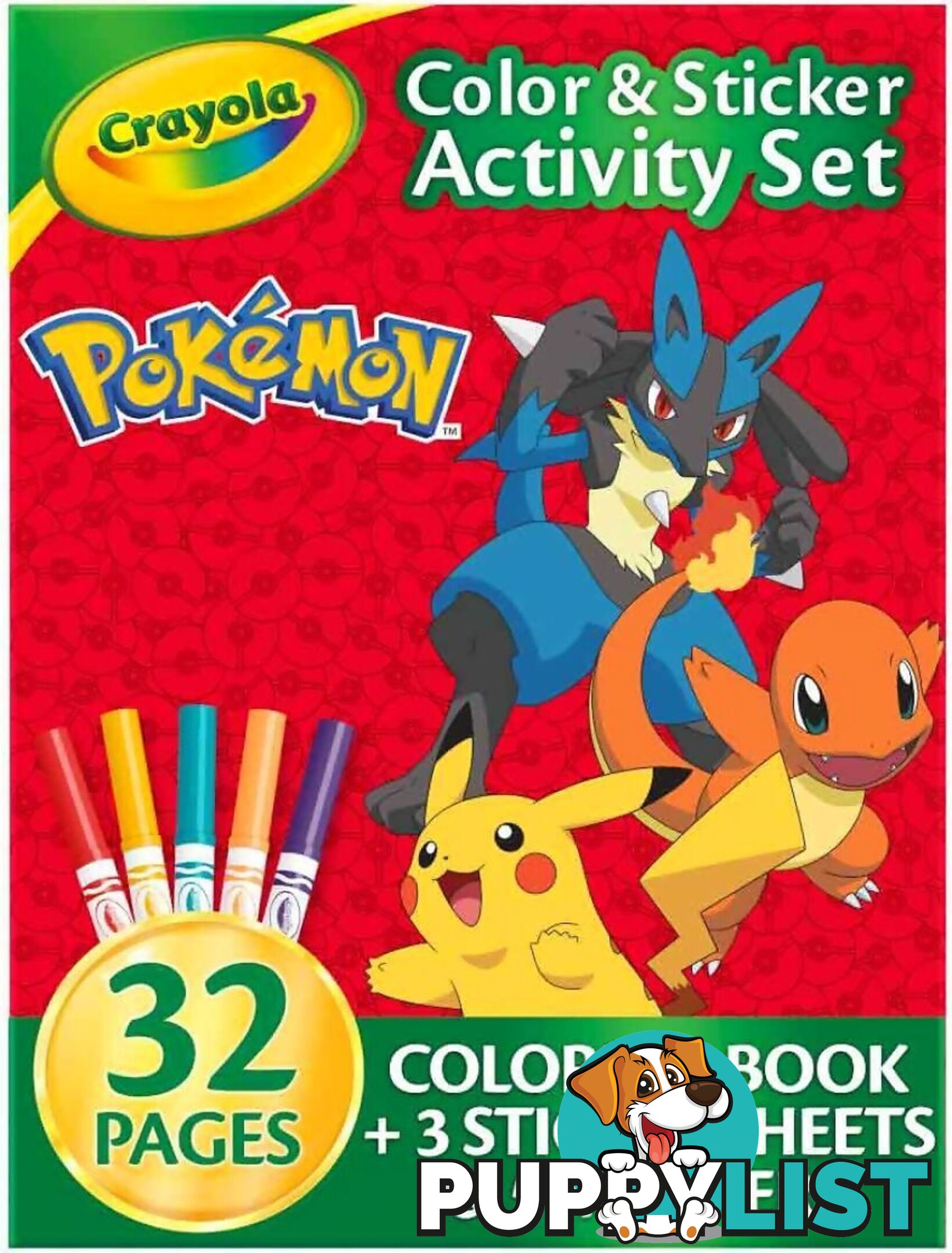 Crayola - Pokemon Colour And Sticker Activity Set With Markers - Bs042689 - 071662026899