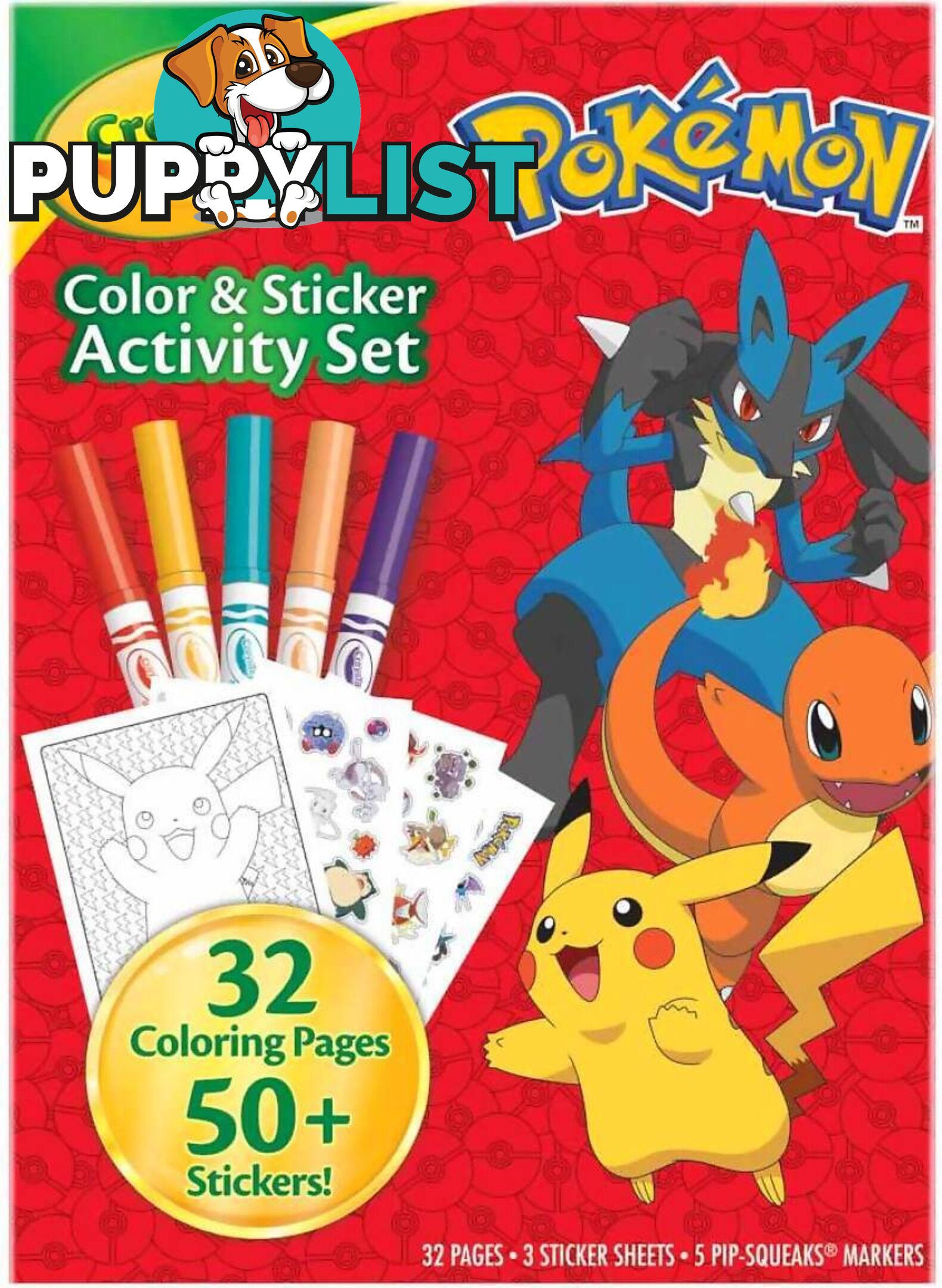 Crayola - Pokemon Colour And Sticker Activity Set With Markers - Bs042689 - 071662026899