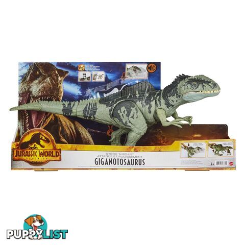 Jurassic World Dominion Dinosaur Figure Strike N Roar Giganotosaurus - Magyc94 - 887961968644