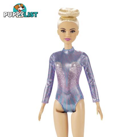 Barbie Rhythmic Gymnast Blonde Doll (12-in/30-cm) Leotard & Accessories - Magtn65 - 887961918755