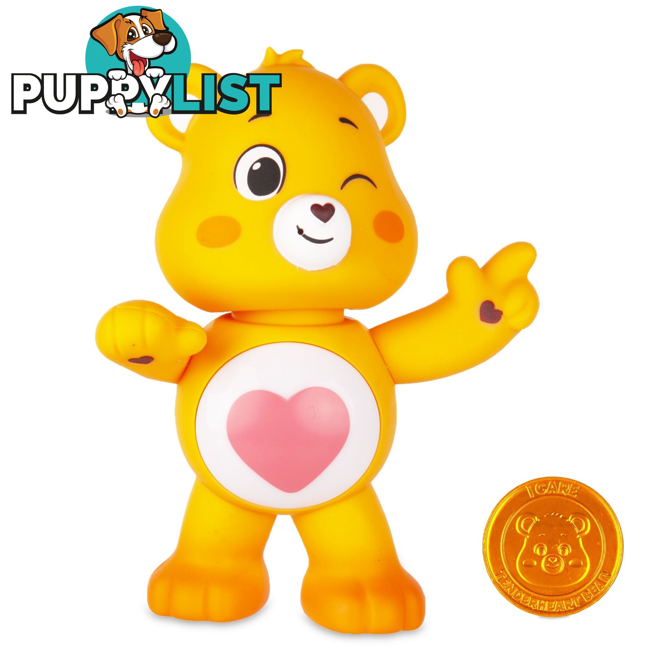 Care Bears - 5 Inch Interactive Figure - Tenderheart Bear - 50+ Reactions & Surprises! - Ages 4+ - Pr57782 - 885561220568