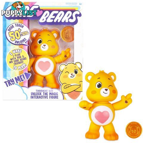 Care Bears - 5 Inch Interactive Figure - Tenderheart Bear - 50+ Reactions & Surprises! - Ages 4+ - Pr57782 - 885561220568