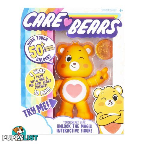 Care Bears - 5 Inch Interactive Figure - Tenderheart Bear - 50+ Reactions & Surprises! - Ages 4+ - Pr57782 - 885561220568