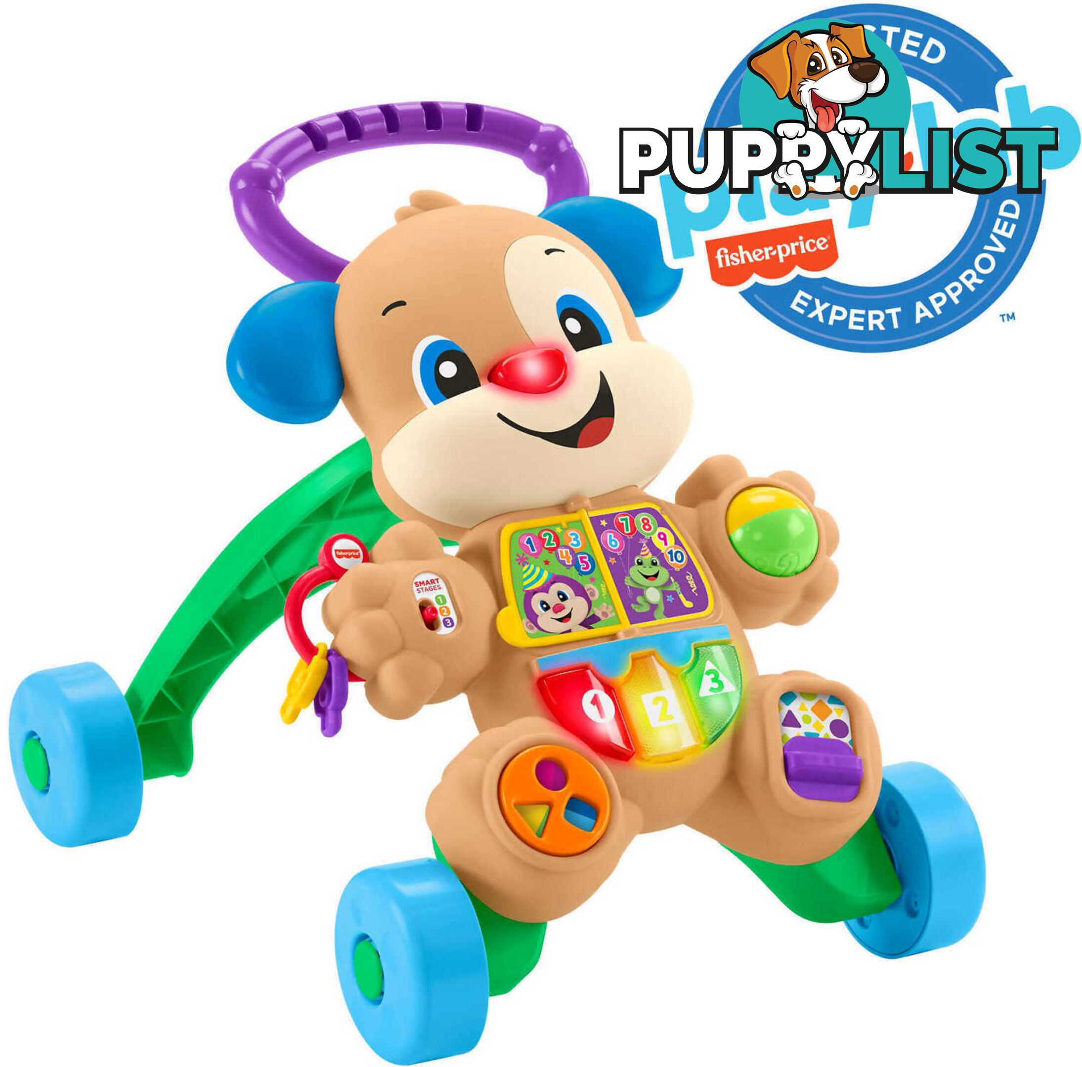 Fisher Price - Laugh & Learn Baby Walker With Smart Stages Learning Content Puppy - Mafhy94 - 887961531442