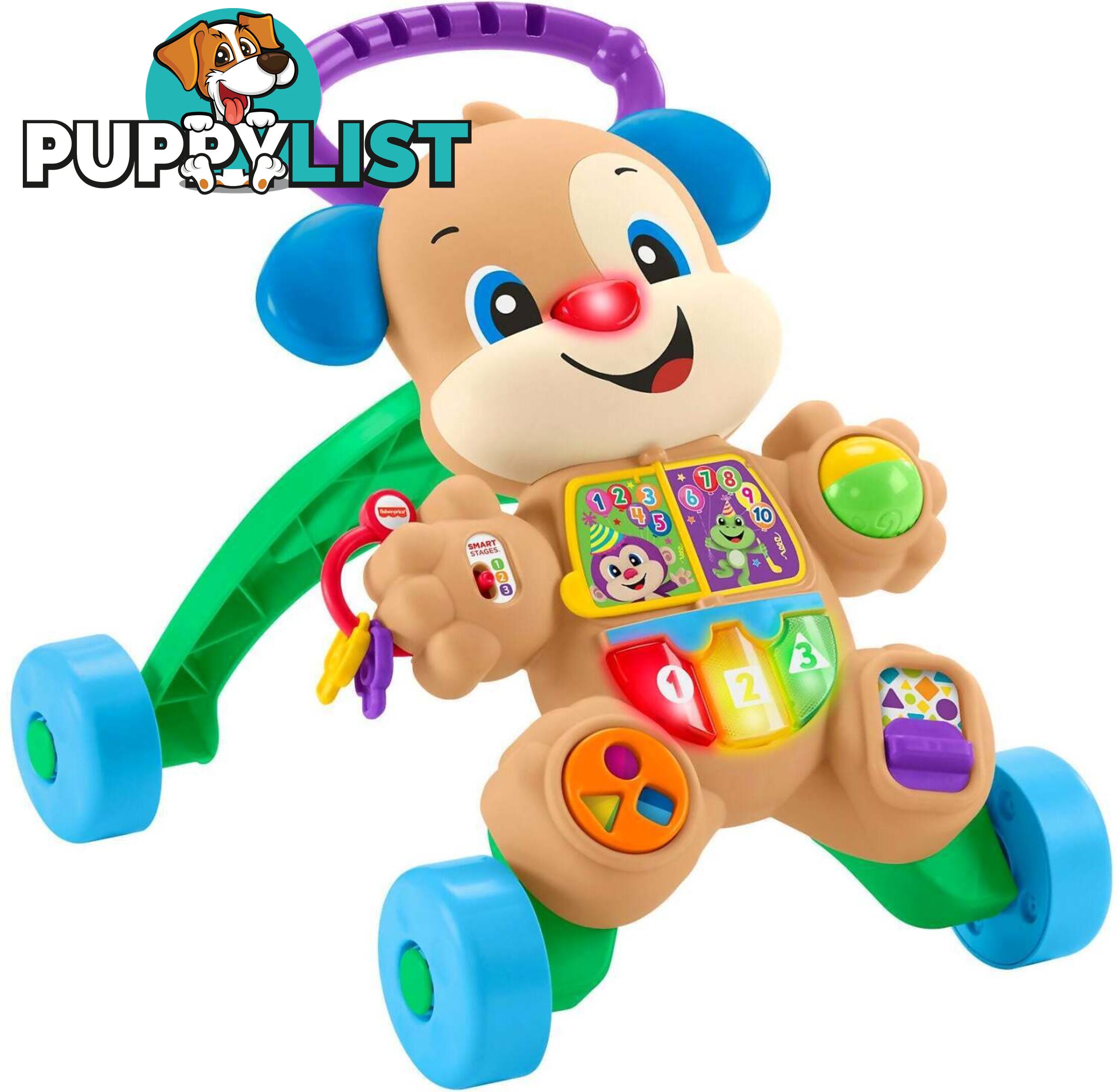 Fisher Price - Laugh & Learn Baby Walker With Smart Stages Learning Content Puppy - Mafhy94 - 887961531442