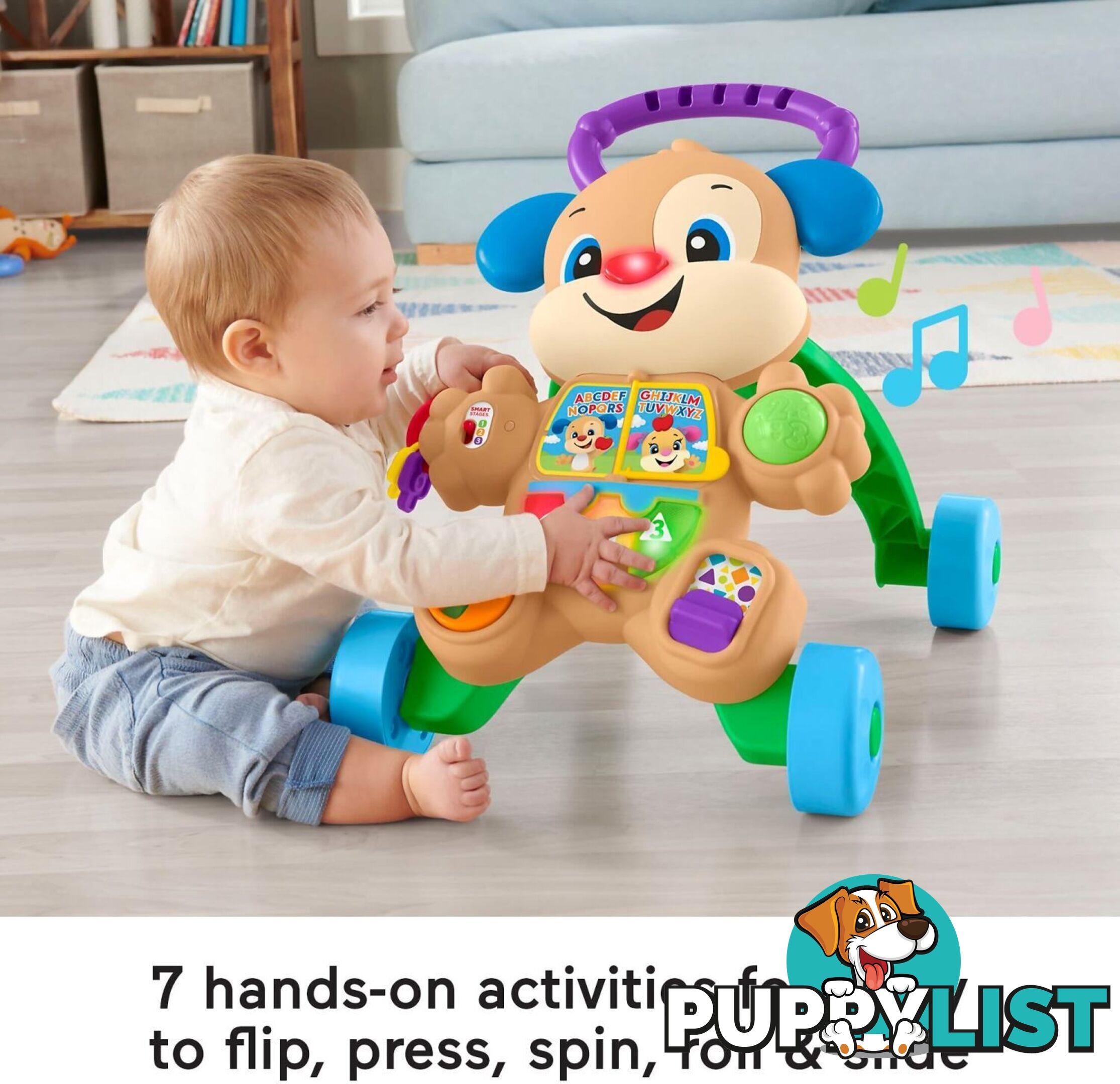 Fisher Price - Laugh & Learn Baby Walker With Smart Stages Learning Content Puppy - Mafhy94 - 887961531442