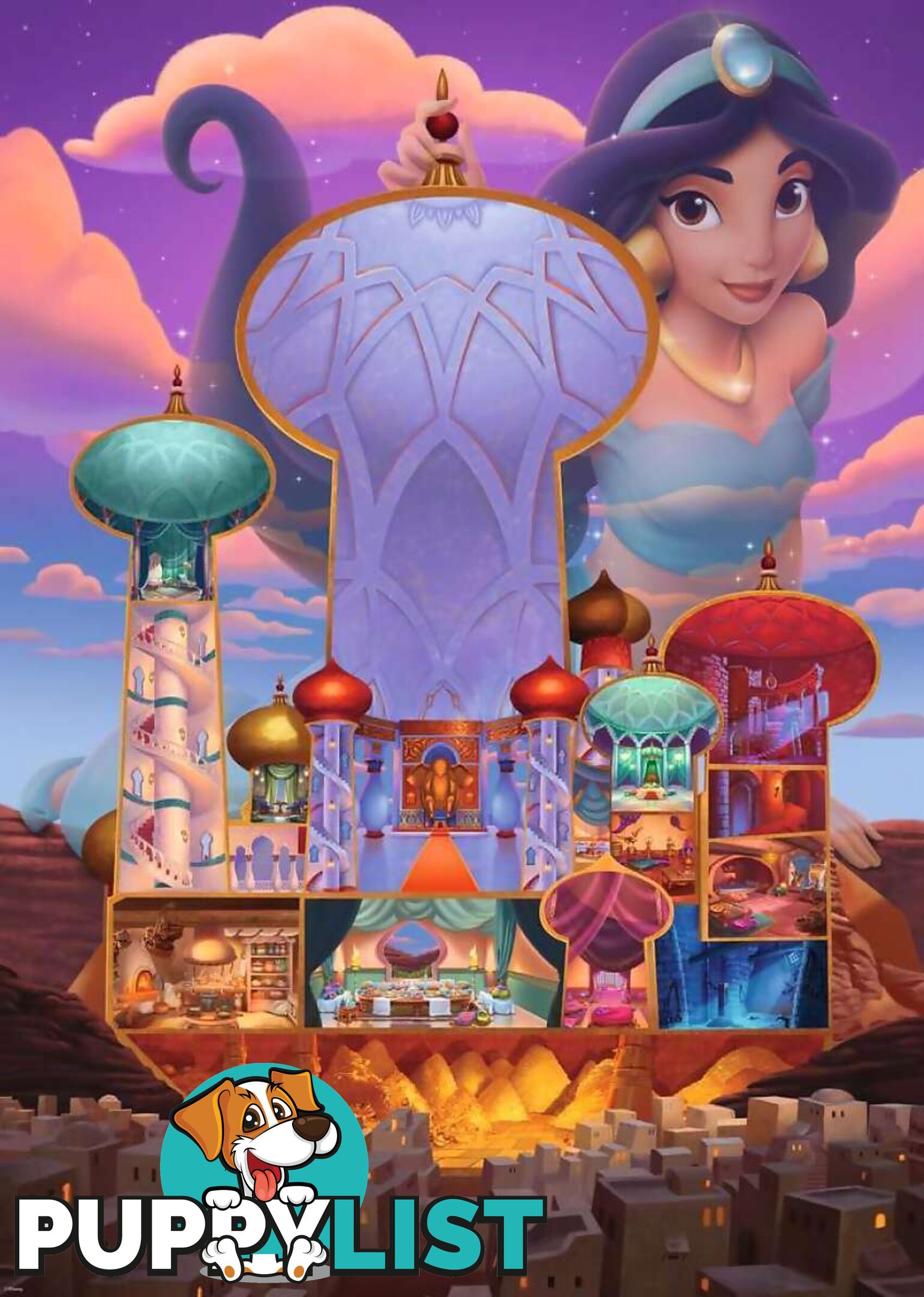 Ravensburger - Disney Castles Jasmine Jigsaw Puzzle 1000pc - Mdrb17330 - 4005556173303