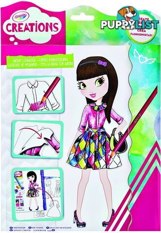 Crayola Creations Sticker Look Book Design Fashionable Outfits Includes Stickers Perfect For Aspiring Kid Designers! 30 Pages Bs040472 - 71662034726