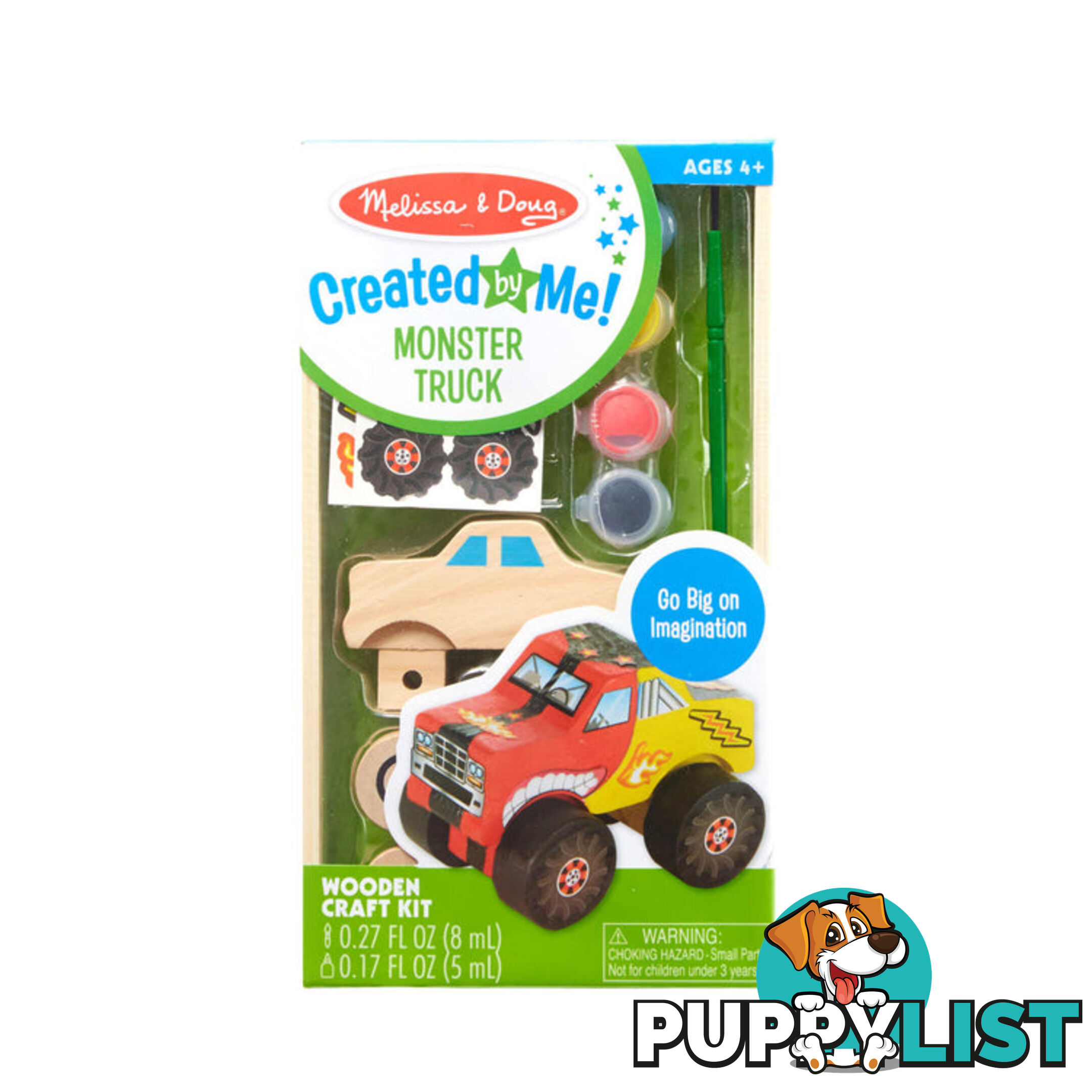 Melissa & Doug - Created By Me! Monster Truck Wooden Craft Kit - Mdmnd9524 - 000772095242