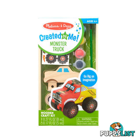 Melissa & Doug - Created By Me! Monster Truck Wooden Craft Kit - Mdmnd9524 - 000772095242