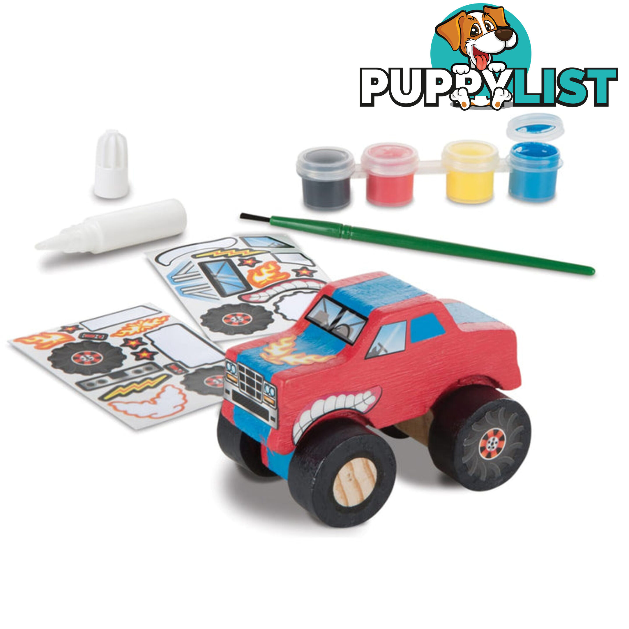 Melissa & Doug - Created By Me! Monster Truck Wooden Craft Kit - Mdmnd9524 - 000772095242