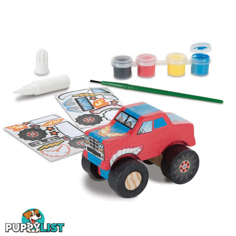 Melissa & Doug - Created By Me! Monster Truck Wooden Craft Kit - Mdmnd9524 - 000772095242