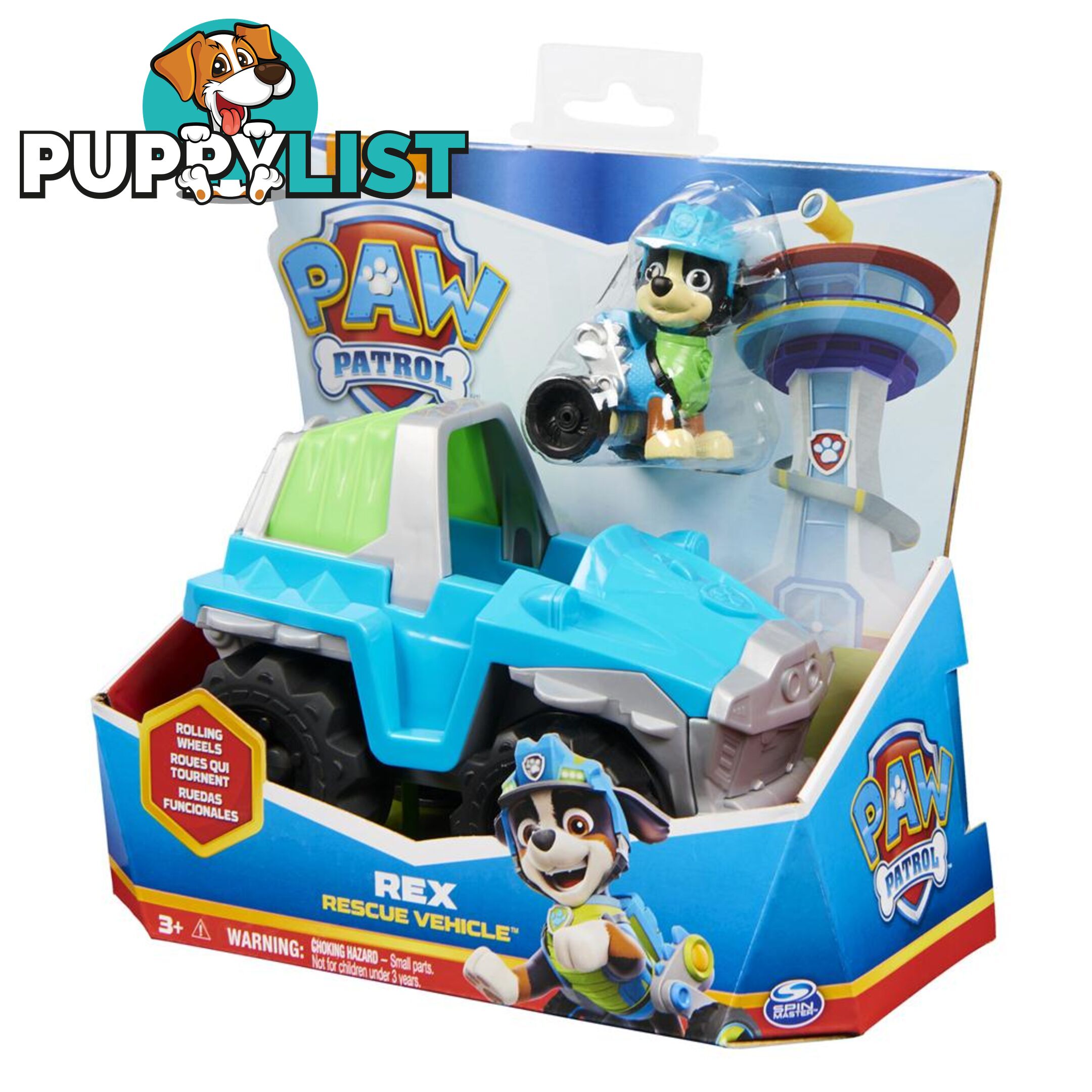 Paw Patrol - Rex`s Dinosaur Rescue Vehicle With Collectible Action Figure - Si6063452 - 778988412886