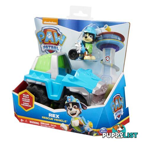 Paw Patrol - Rex`s Dinosaur Rescue Vehicle With Collectible Action Figure - Si6063452 - 778988412886